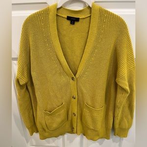 Women’s J. Crew oversized chunky cardigan Bright Yellow - Small previously worn